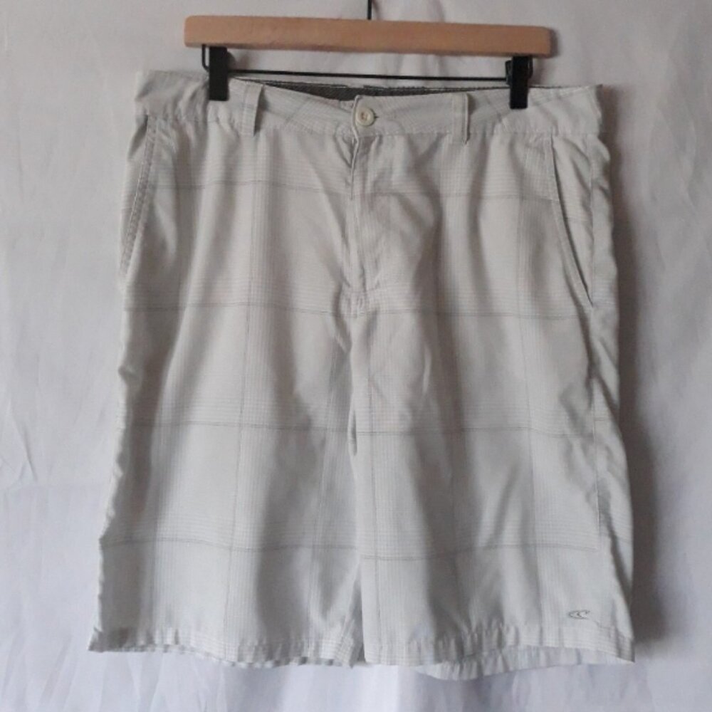 O'Neill Gray Plaid Chino Shorts Men’s Size 34
